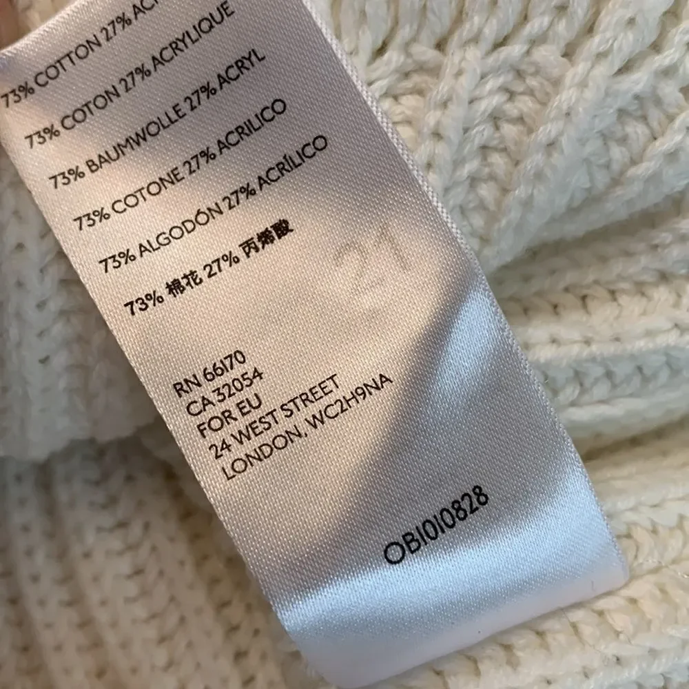 FREE PEOPLE layer cake oversized turtleneck/cowl ruffled peplum style sweater - Picture 7 of 8